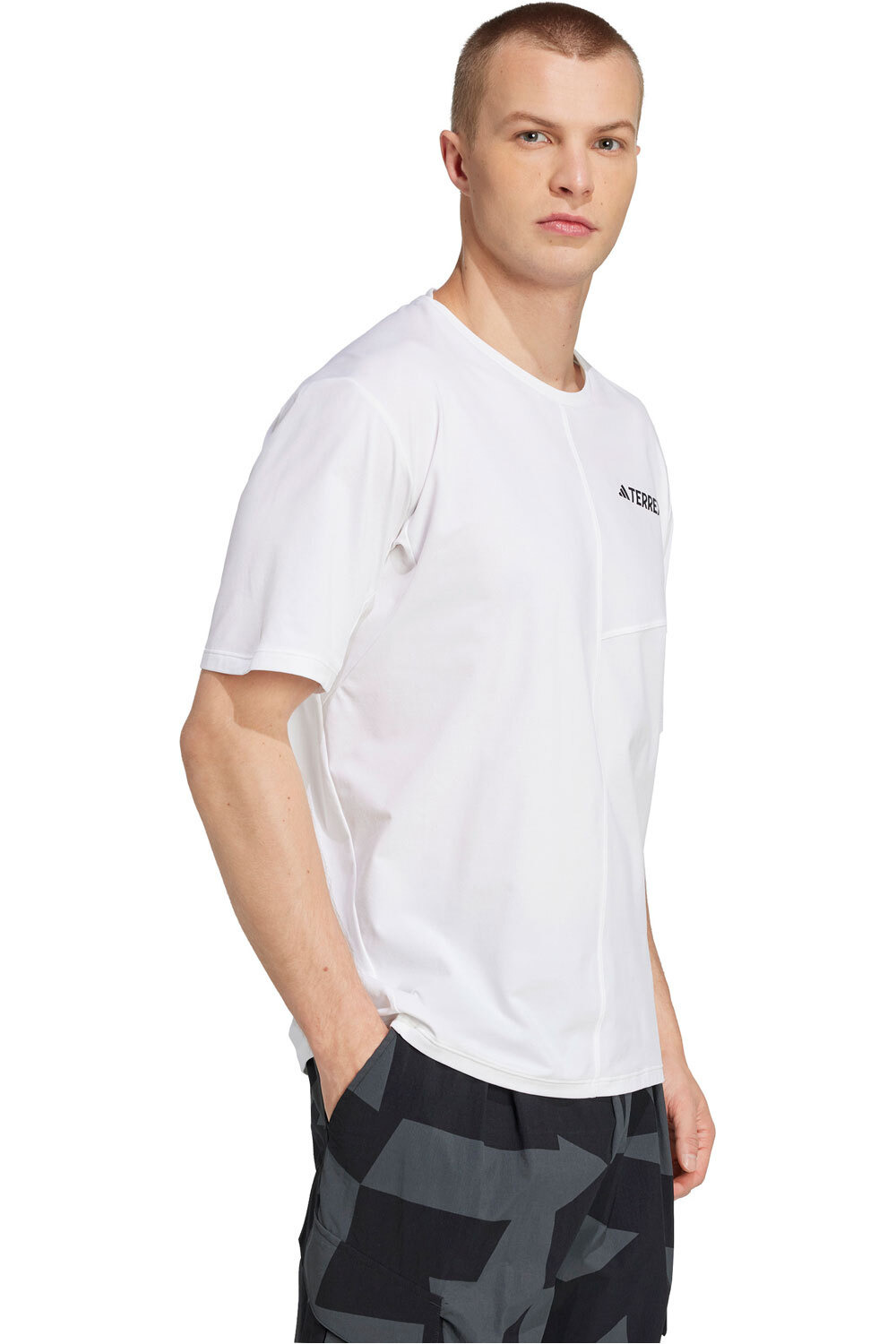 adidas camiseta montaña manga corta hombre TERREX MULTI CLIMACOOL BLANCO vista detalle
