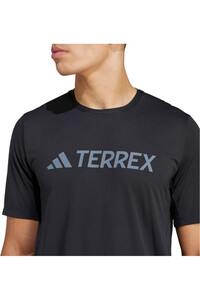 adidas camiseta montaña manga corta hombre TERREX MULTI CLIMACOOL LOGO TECH NEGRO 03