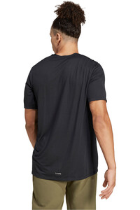 adidas camiseta montaña manga corta hombre TERREX MULTI CLIMACOOL LOGO TECH NEGRO vista trasera