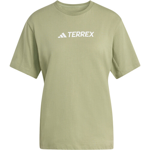 adidas camiseta montaña manga corta mujer TERREX CLASSIC LOGO VERDE