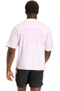 adidas camiseta técnica manga corta hombre ADI365 CHEERING ROSA vista trasera