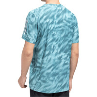 adidas camiseta técnica manga corta hombre OWN THE RUN ALLOVER PRINT VERDE vista trasera