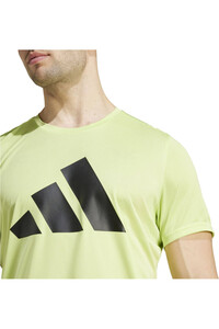 adidas camiseta técnica manga corta hombre RUN IT VERDE vista detalle