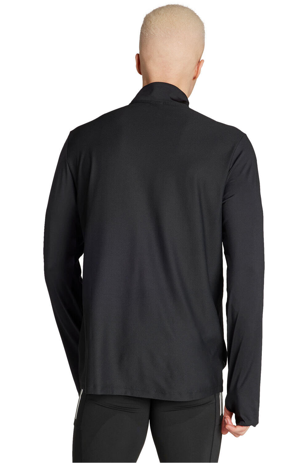 adidas camiseta técnica manga larga hombre OWN THE RUN NEGRO vista trasera