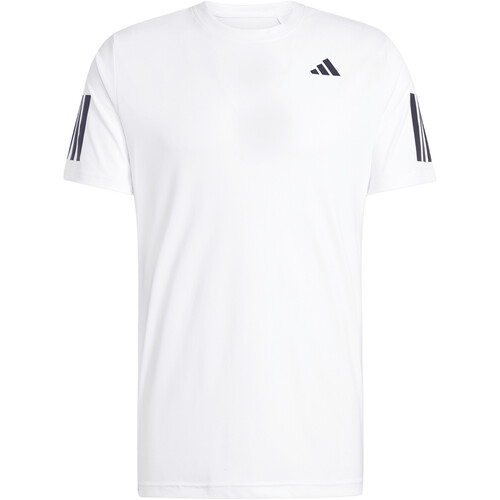 adidas camiseta tenis manga corta hombre CLUB 3 STRIPES BLANCO