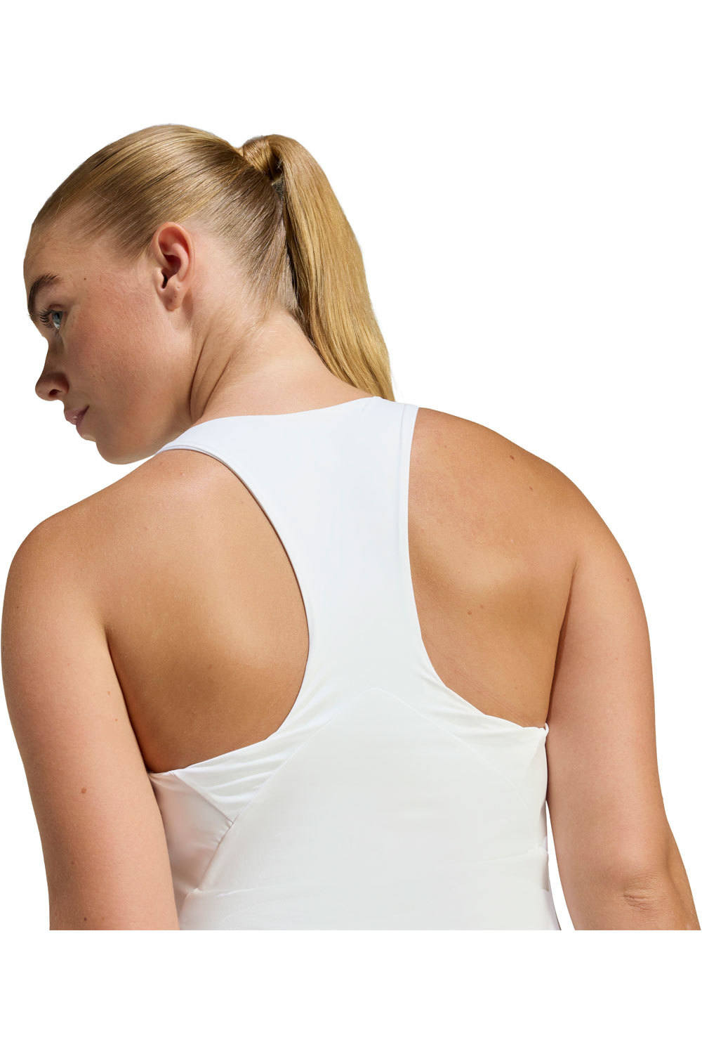adidas camiseta tenis manga corta mujer CLIMACOOL Y BLANCO vista detalle
