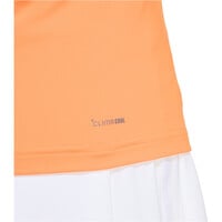 adidas camiseta tenis manga corta mujer CLIMACOOL Y NARANJA vista detalle