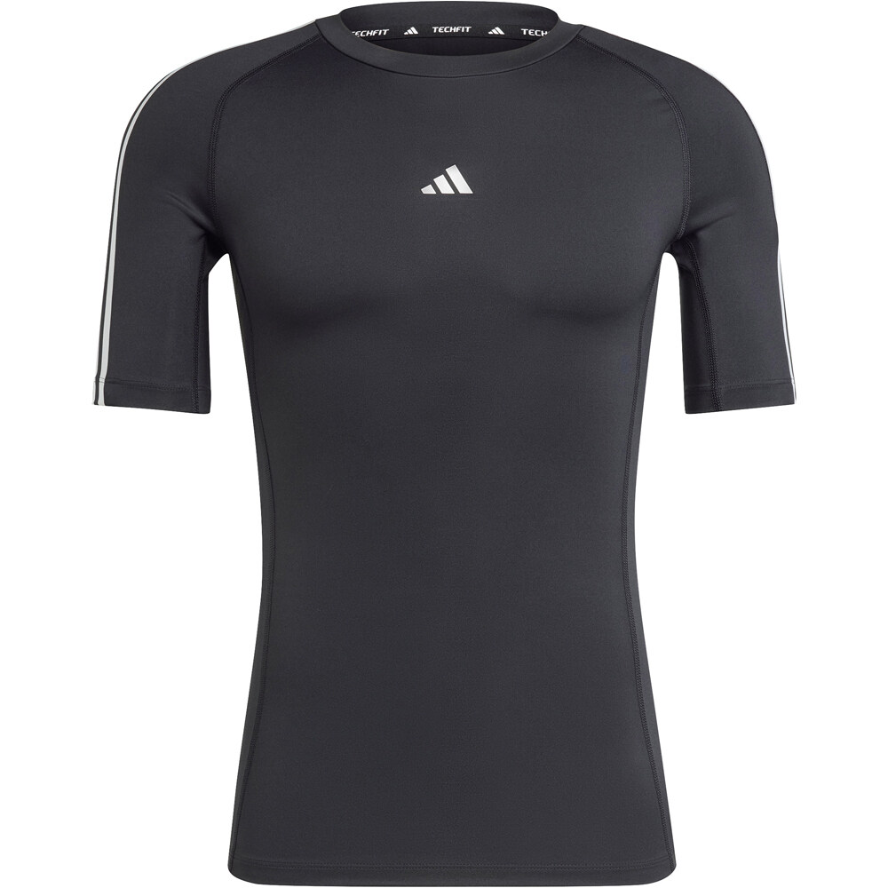 adidas camiseta térmica manga larga hombre TECHFIT COMPRESSION 3 STRIPES NEGRO 04