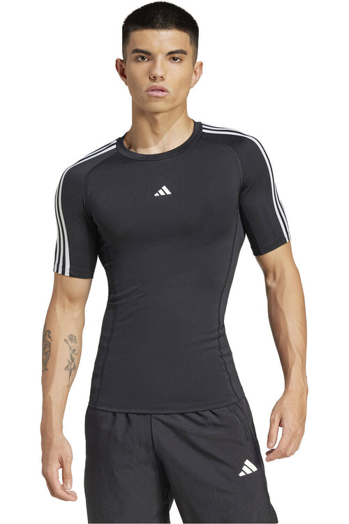 ADIDAS TECHFIT COMPRESSION 3 STRIPES negro