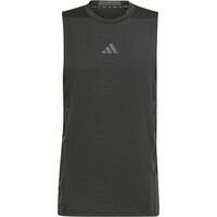 adidas camiseta tirantes fitness hombre DESIGNED FOR TRAINING 3 STRIPES NEGRO 04