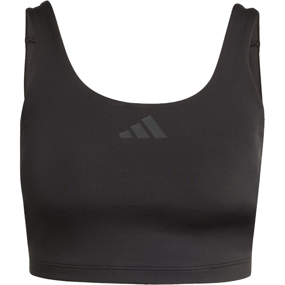 adidas camiseta tirantes fitness mujer OPTIME WORKOUT TWIST LIGHT SUPPORT NEGRO 04
