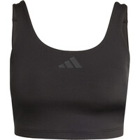 adidas camiseta tirantes fitness mujer OPTIME WORKOUT TWIST LIGHT SUPPORT NEGRO 04