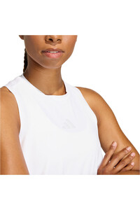 adidas camiseta tirantes fitness mujer TECH INTENSITY BLANCO vista detalle