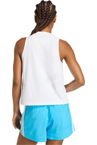 adidas camiseta tirantes fitness mujer TECH INTENSITY BLANCO vista trasera