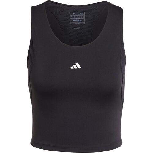 adidas camiseta tirantes fitness mujer TECHFIT CROPPED TRAINING NEGRO