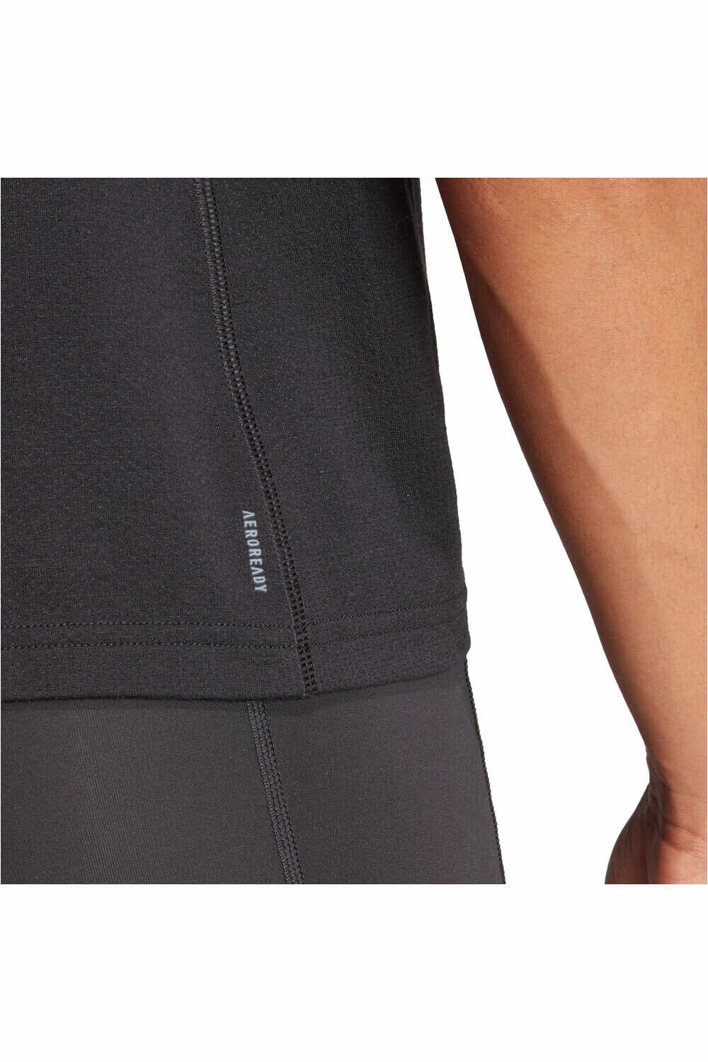 adidas camiseta tirantes fitness mujer TRAIN ESSENTIALS LOGO NEGRO 03