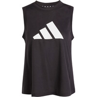 adidas camiseta tirantes fitness mujer TRAIN ESSENTIALS LOGO NEGRO 04