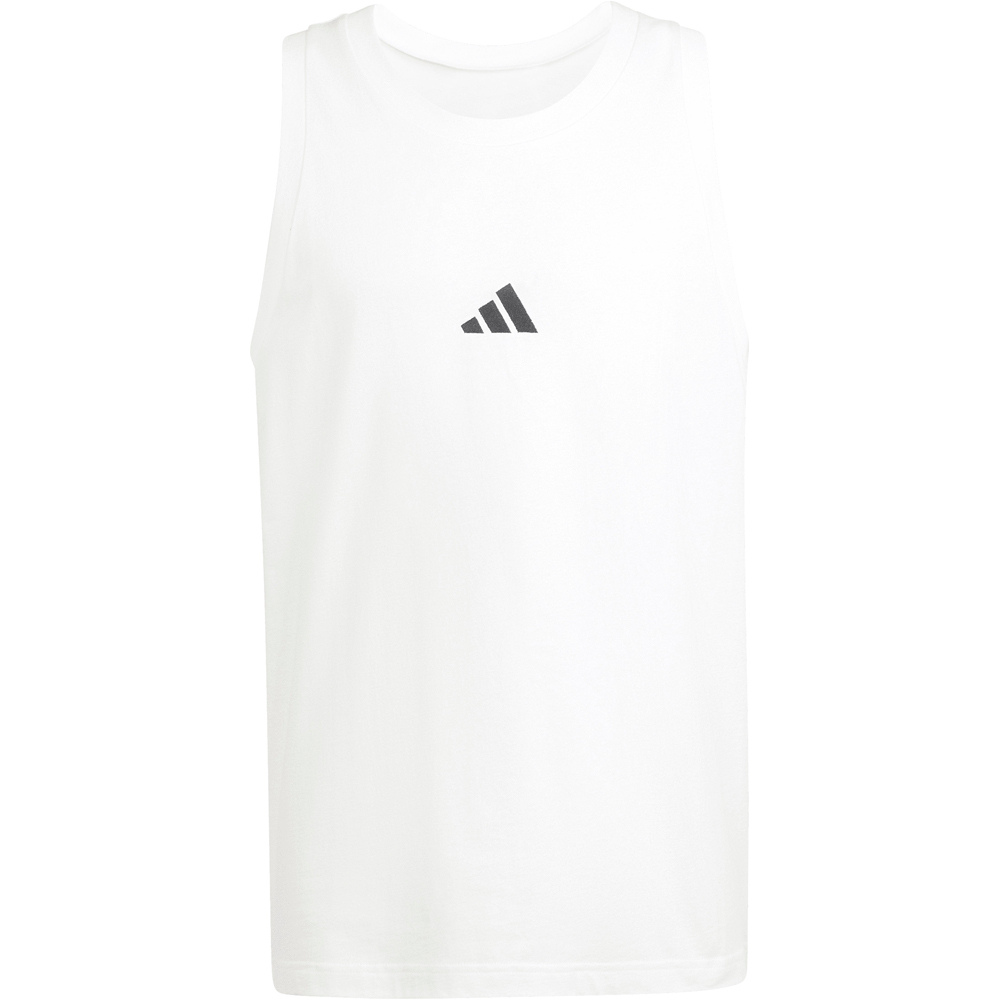 adidas camiseta tirantes hombre ESSENTIALS SMALL LOGO BLANCO 05
