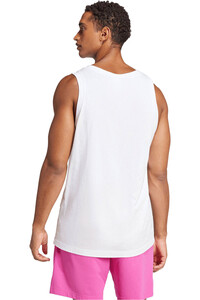 adidas camiseta tirantes hombre ESSENTIALS SMALL LOGO BLANCO vista trasera
