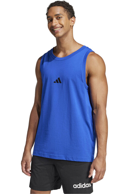ADIDAS ESSENTIALS SMALL LOGO SINGLE azul