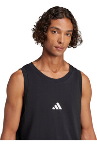 adidas camiseta tirantes hombre ESSENTIALS SMALL LOGO SINGLE NEGRO 03