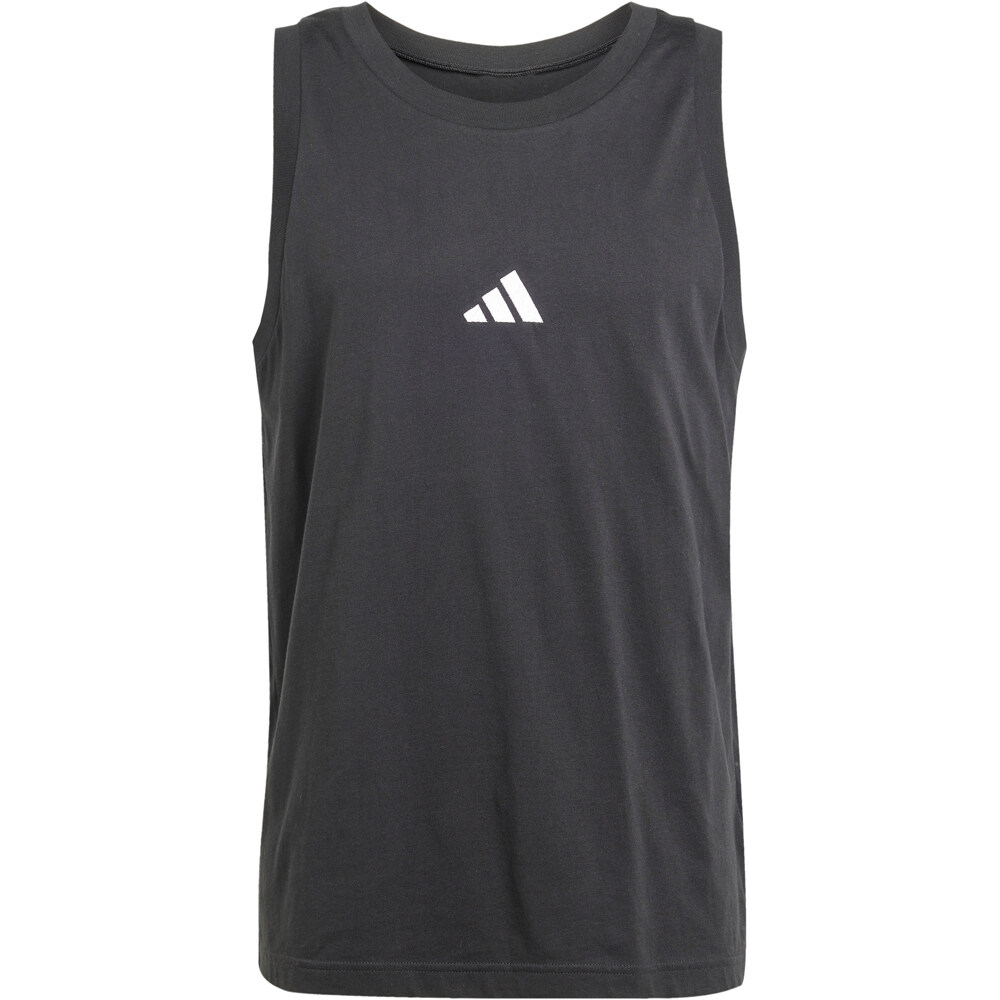 adidas camiseta tirantes hombre ESSENTIALS SMALL LOGO SINGLE NEGRO 05