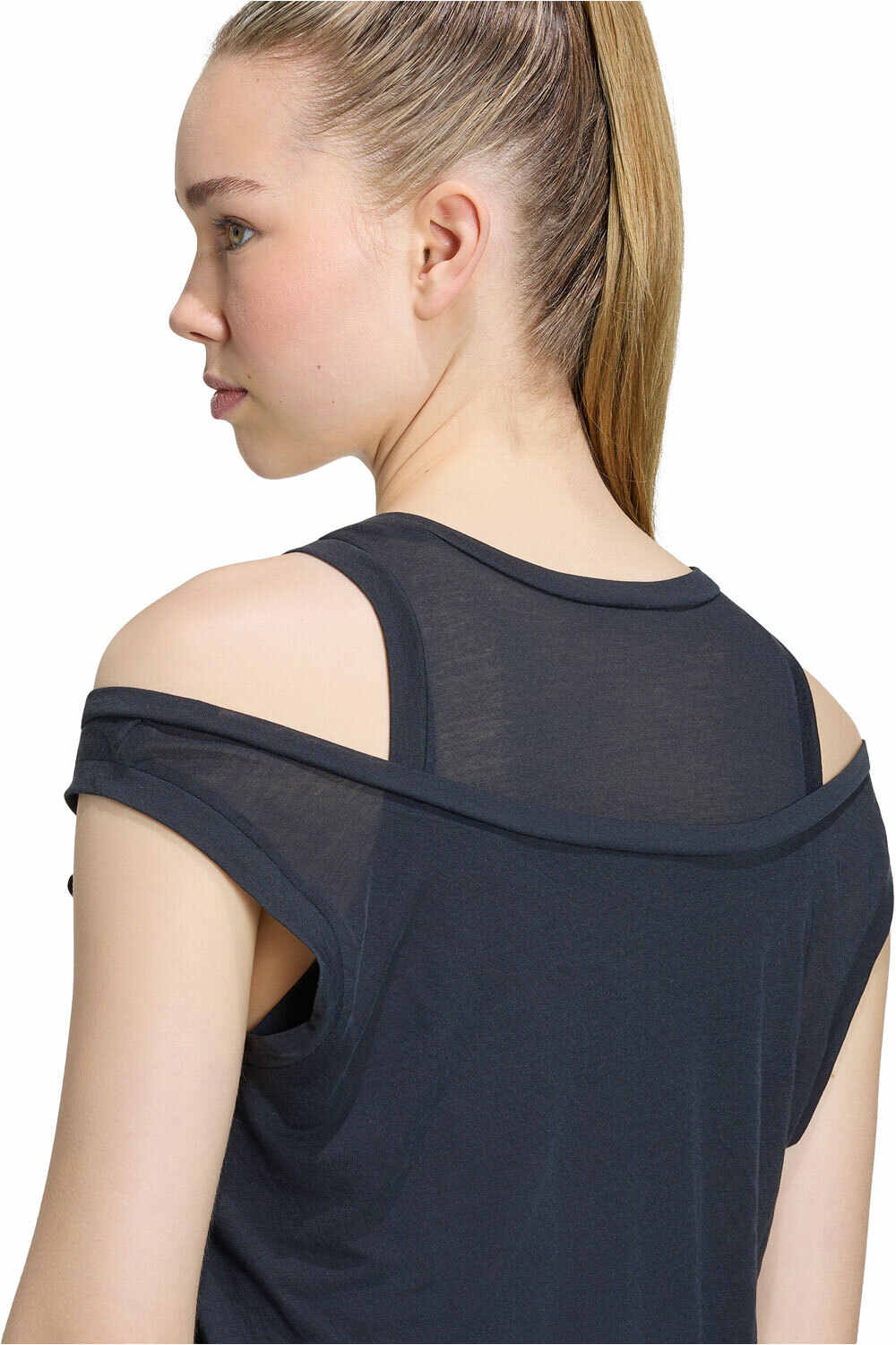 adidas camiseta tirantes mujer CAMISETA SIN MANGAS SOFT LUX SHEER NEGRO 03