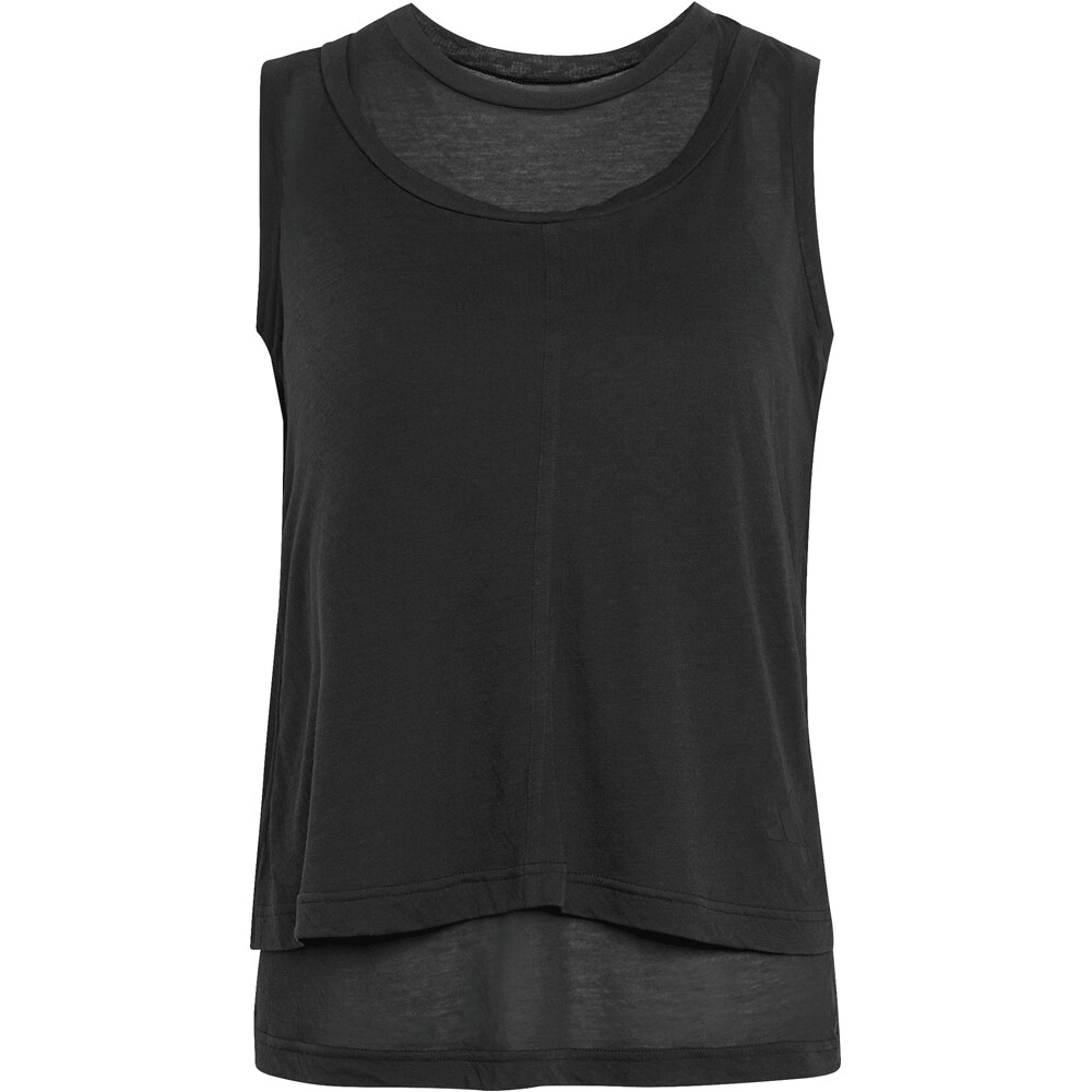 adidas camiseta tirantes mujer CAMISETA SIN MANGAS SOFT LUX SHEER NEGRO 04