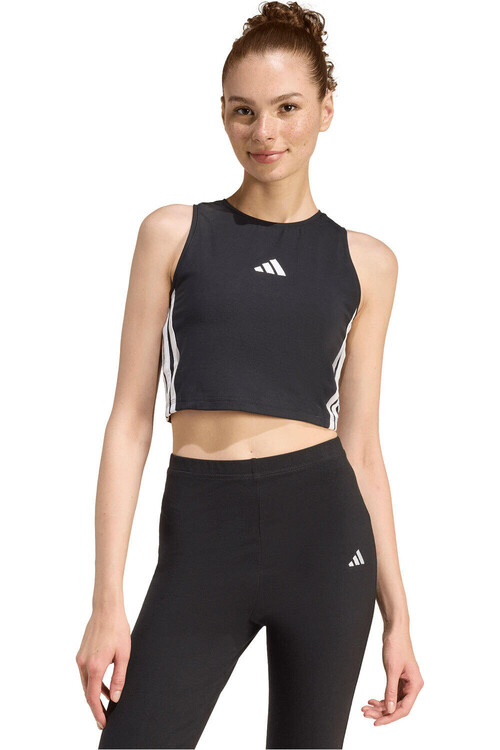 adidas camiseta tirantes mujer ESSENTIALS 3S NEGRO