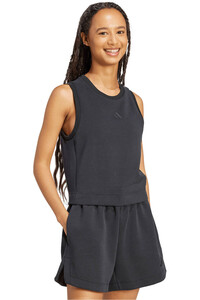 adidas camiseta tirantes mujer SOFT LUX NEGRO vista detalle