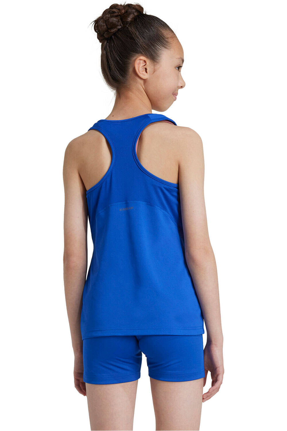 adidas camiseta tirantes niña TECHFIT AZUL vista trasera
