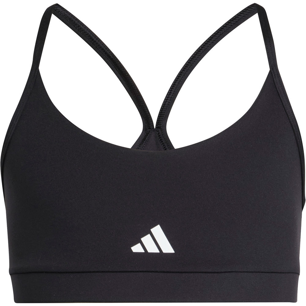 adidas camiseta tirantes niña TRAIN ESSENTIALS MEDIUM SUPPORT NEGRO 03