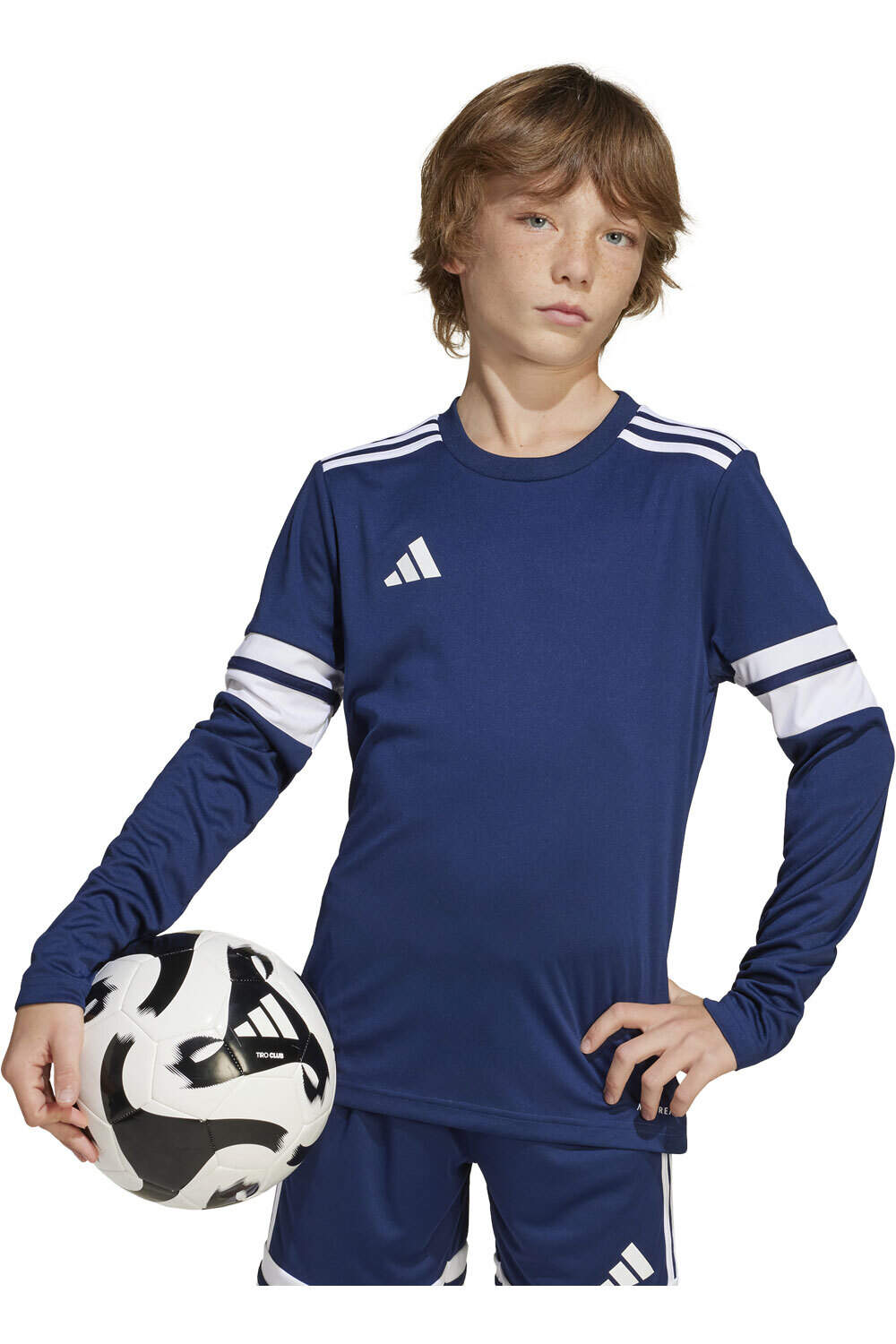 adidas camisetas entrenamiento futbol manga corta niño SQUADRA25 AZUL vista frontal