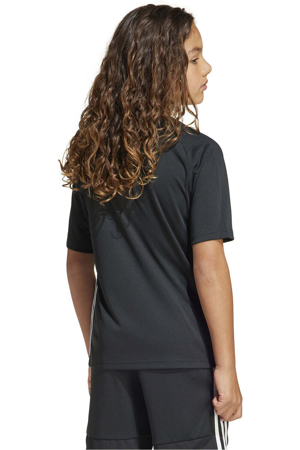 adidas camisetas entrenamiento futbol manga corta niño TIRO ESSENTIALS NEGRO vista trasera