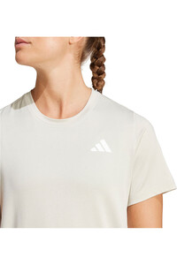 adidas camisetas fitness mujer 3 STRIPES AZUL vista detalle