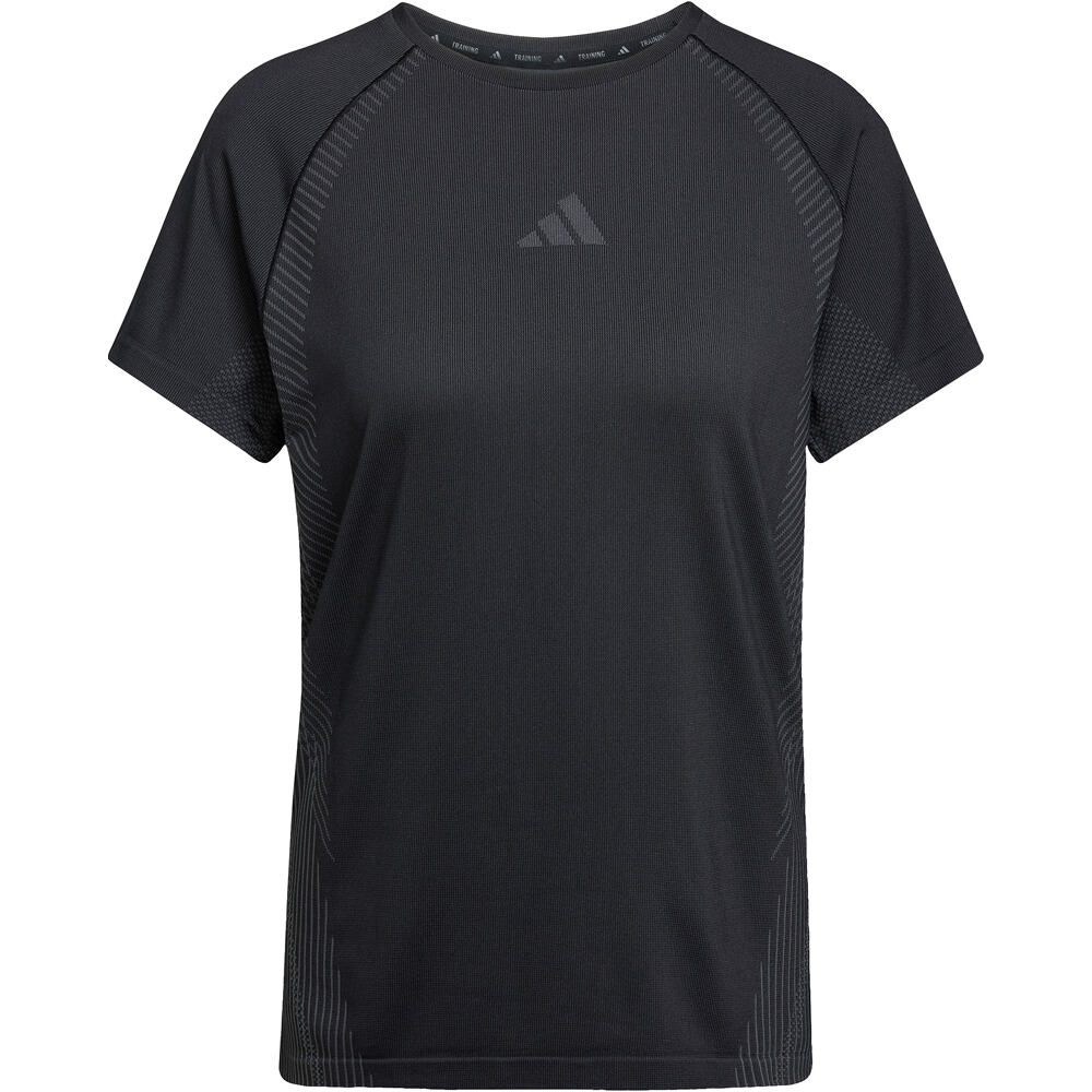 adidas camisetas fitness mujer DE PUNTO SIN COSTURAS NEGRO 04
