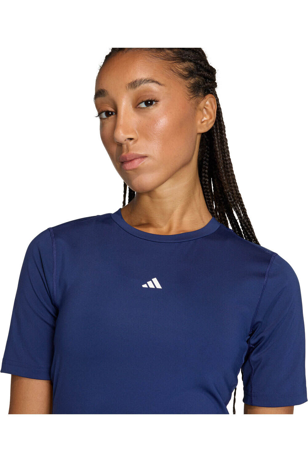 adidas camisetas fitness mujer TECHFIT AZUL 03