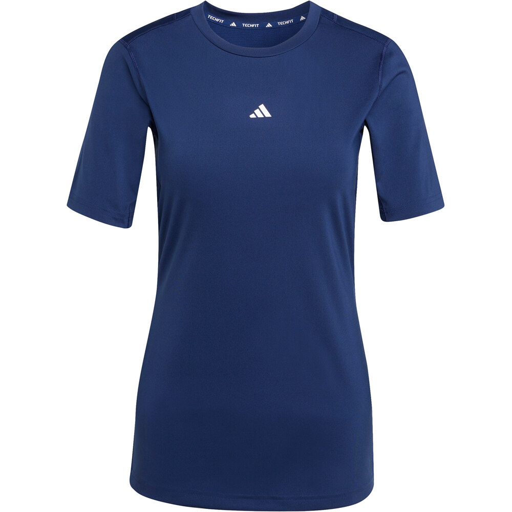 adidas camisetas fitness mujer TECHFIT AZUL 04