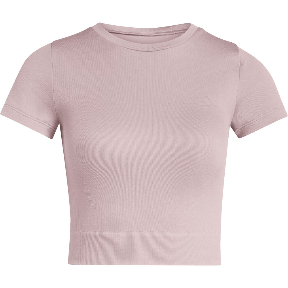 adidas camisetas fitness mujer WE KNIT MORADO vista detalle