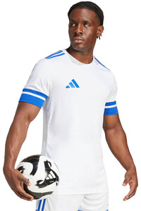 adidas camisetas fútbol manga corta SCUADRA25 BLANCO vista detalle
