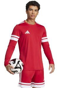 adidas camisetas fútbol manga corta SQUADRA25 ROJO vista detalle