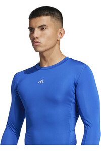 adidas camisetas fútbol manga larga TECHFIT AZUL 03