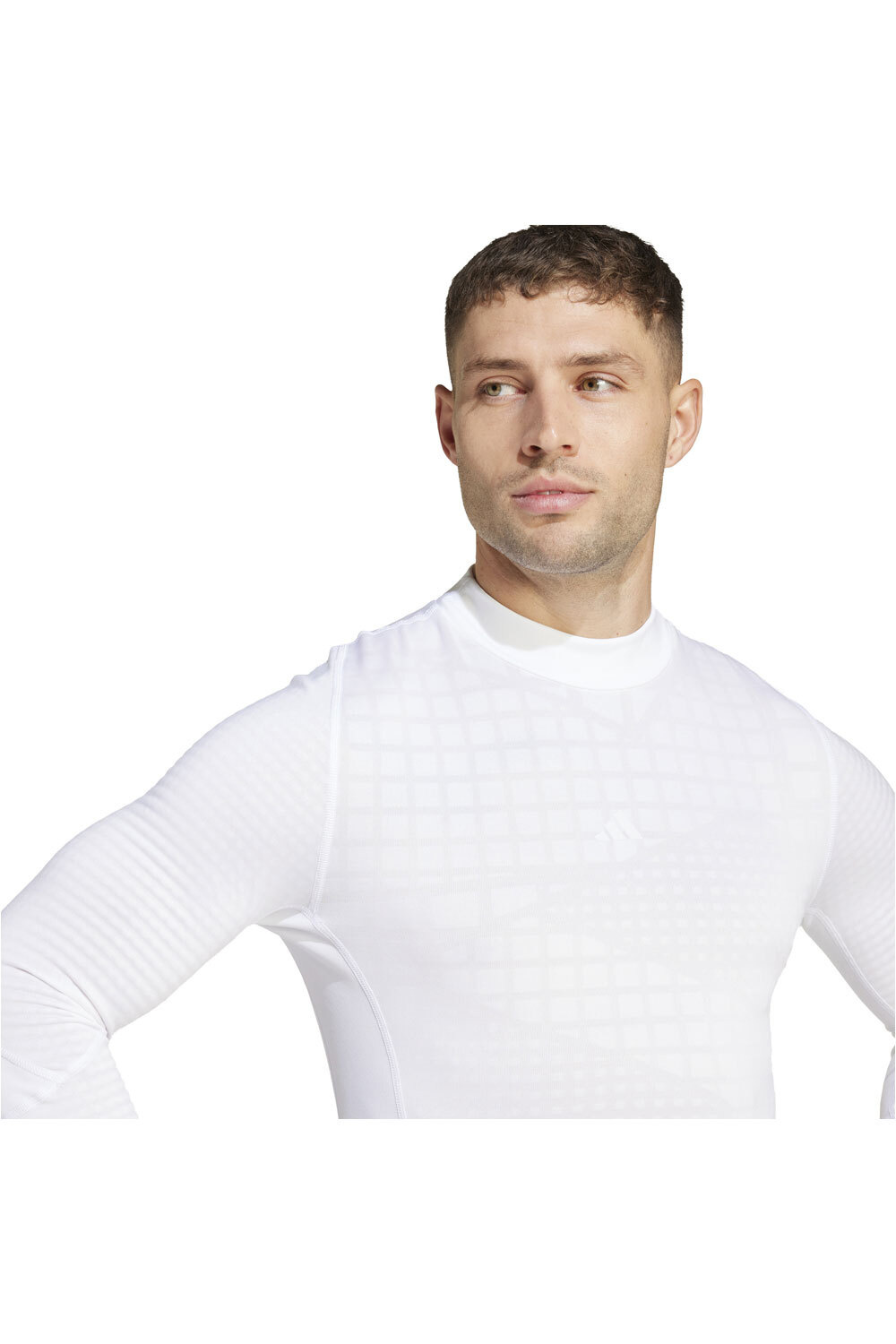 adidas camisetas fútbol manga larga TECHFIT COLD.RDY BLANCO vista detalle