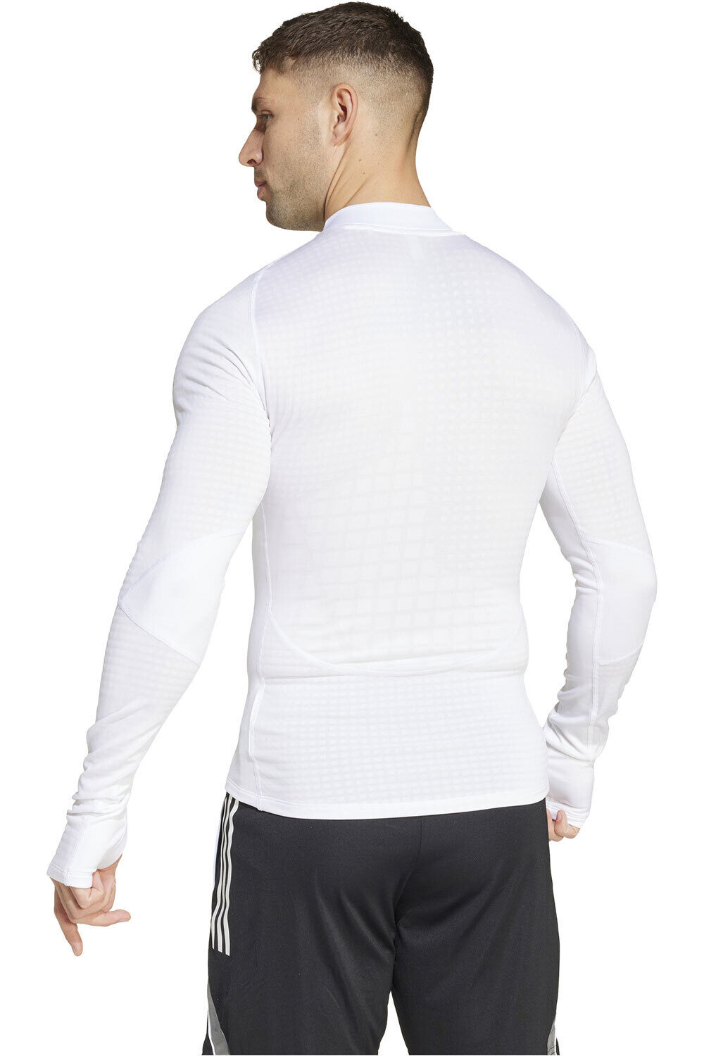 adidas camisetas fútbol manga larga TECHFIT COLD.RDY BLANCO vista trasera