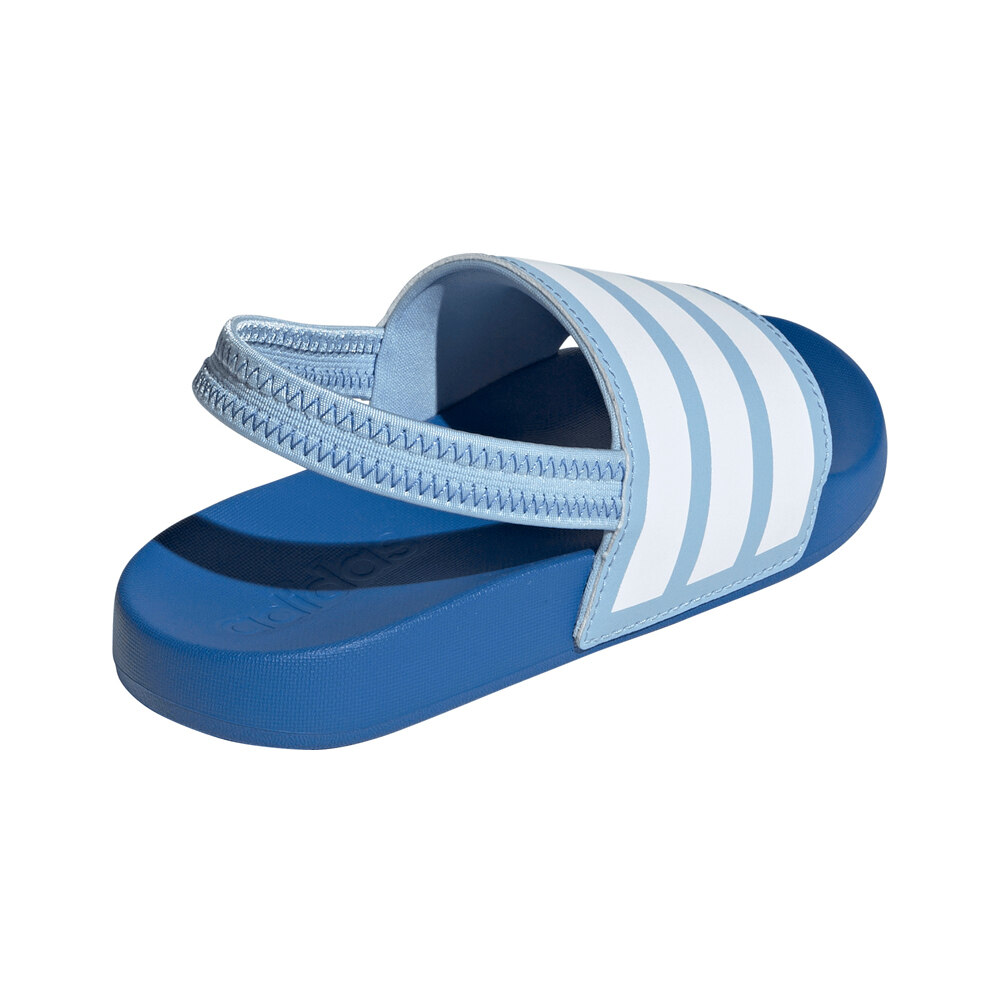 adidas chanclas niño ADILETTE ESTRAP SLIDES AZUL vista trasera