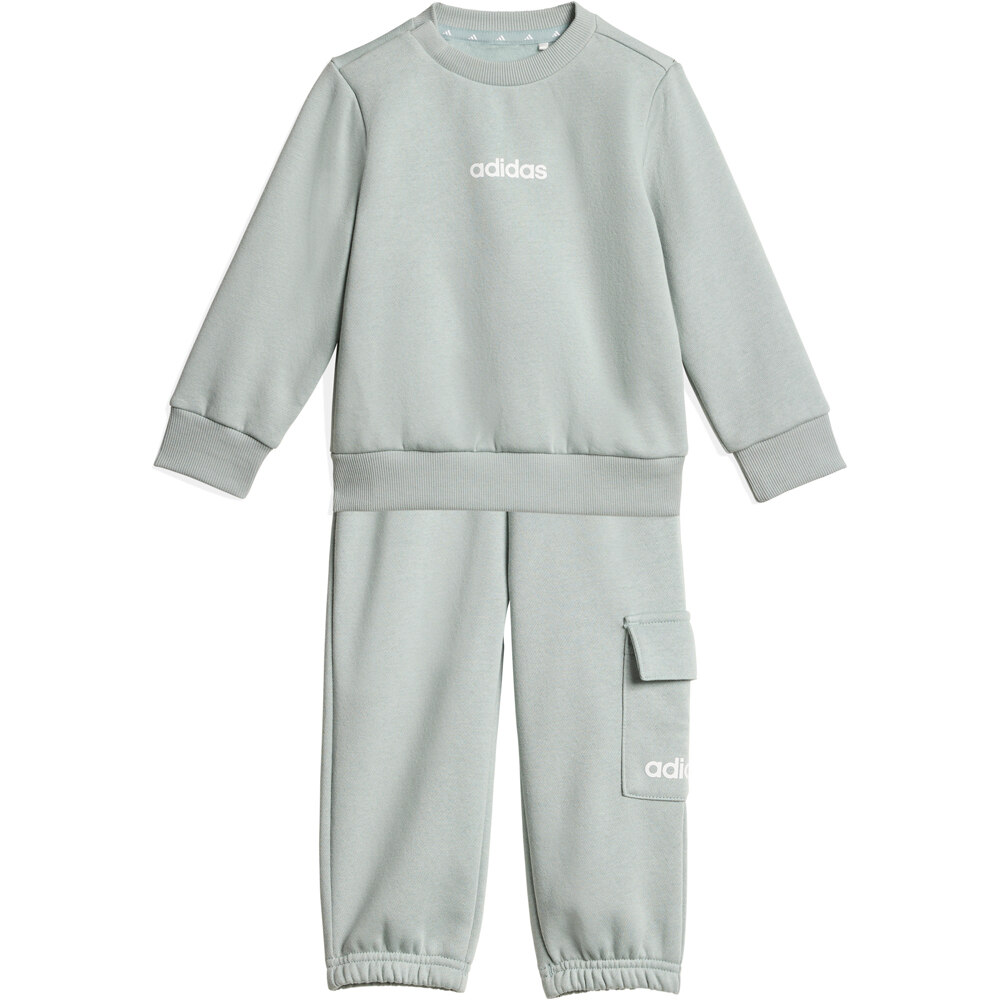 adidas chándal bebé ESSENTIALS AZUL vista frontal