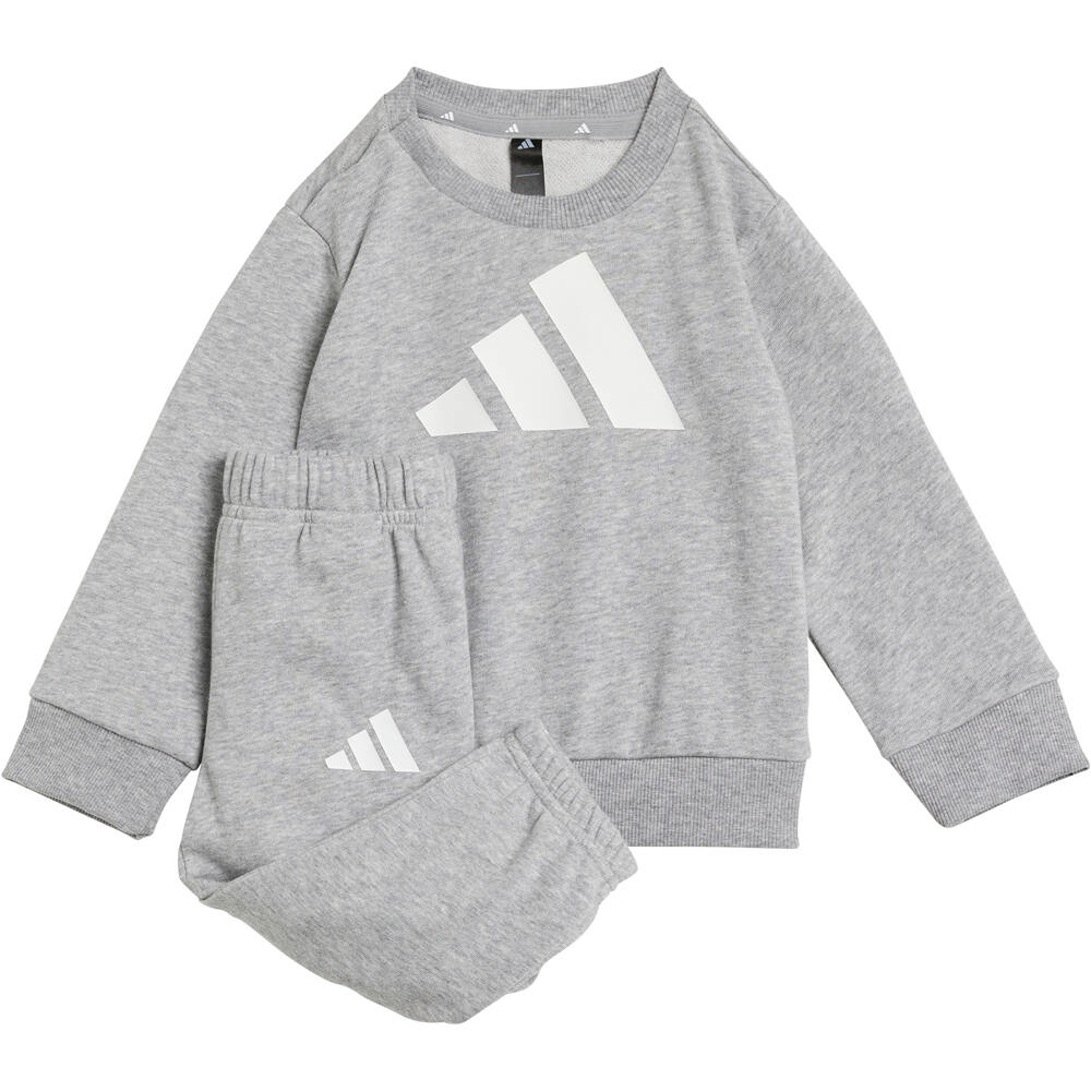 adidas chándal bebé ESSENTIALS GRIS vista frontal