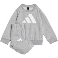 adidas chándal bebé ESSENTIALS GRIS vista frontal