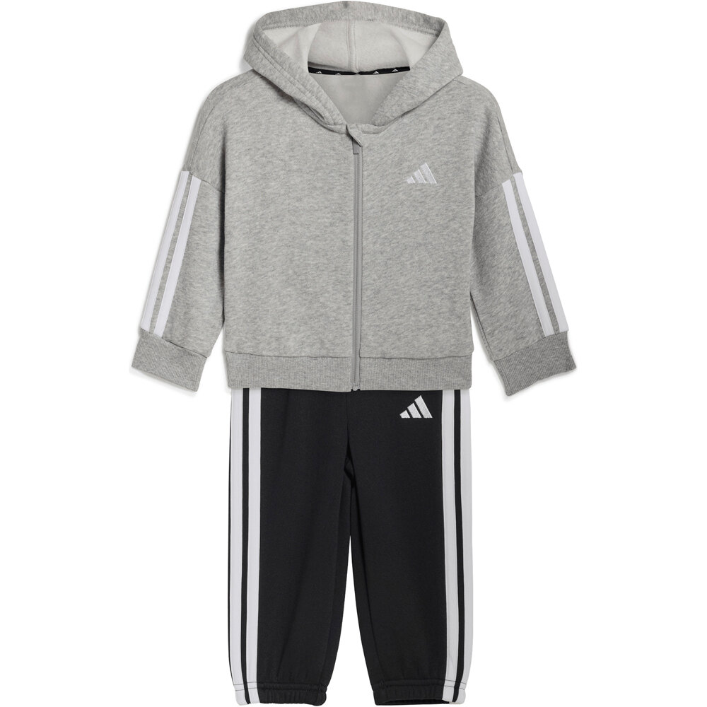 adidas chándal bebé ESSENTIALS GRIS vista frontal