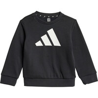 adidas chándal bebé ESSENTIALS NEGRO vista trasera